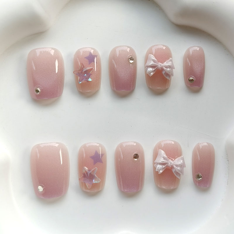 Nail Art Love - 10 шт. Модные милые розово-фиолетовые накладные