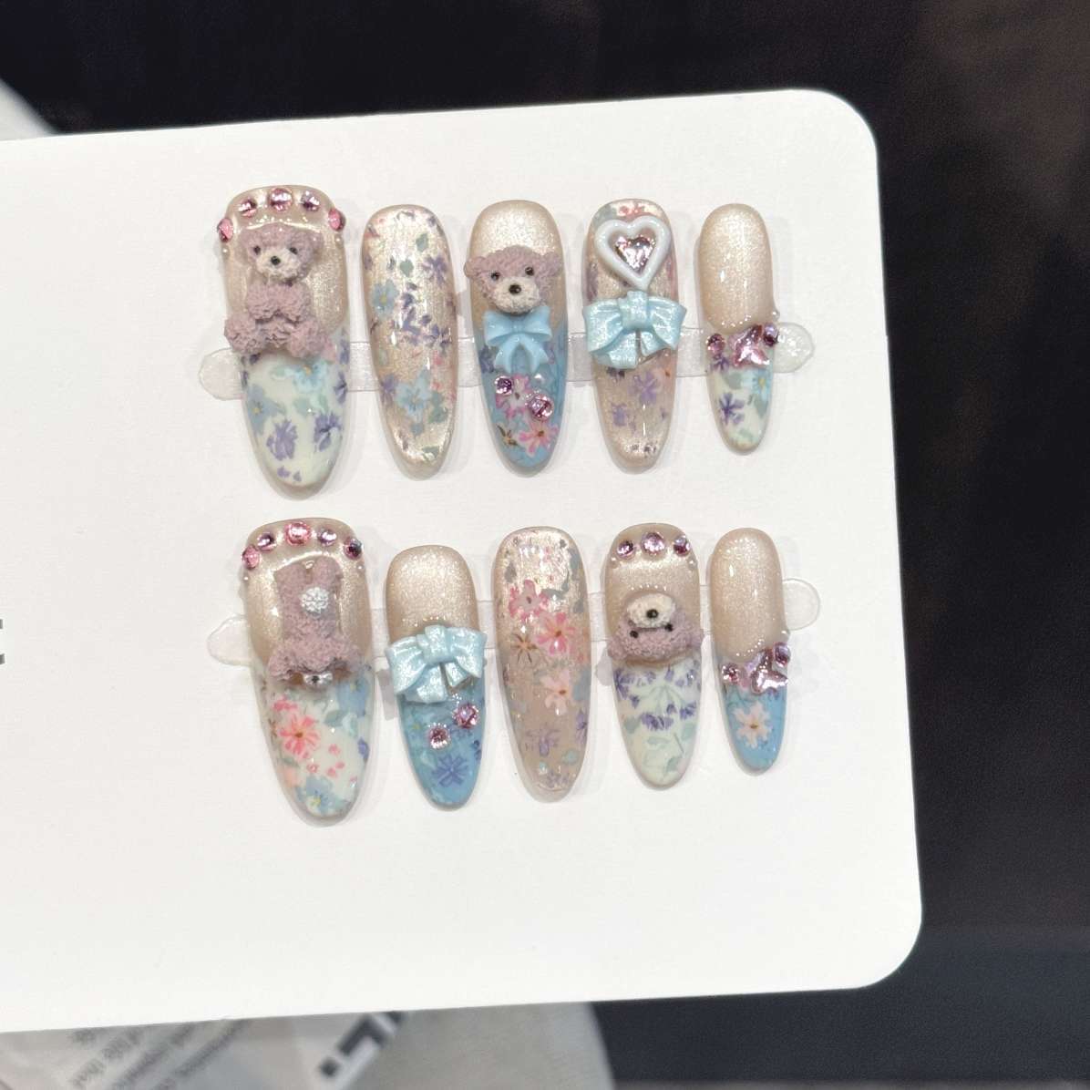 Nail Art Oval - 10 шт. овальных накладных ногтей ручной