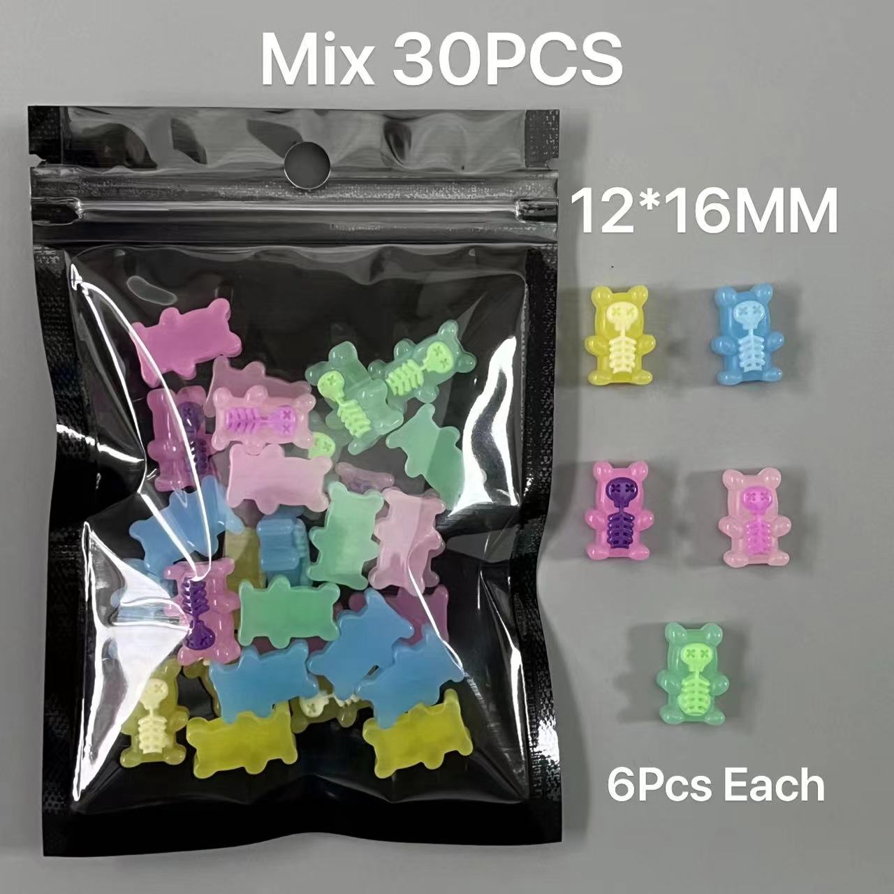 Nail Art Xxl - 30 шт., микс, мультяшный медведь, кролик,