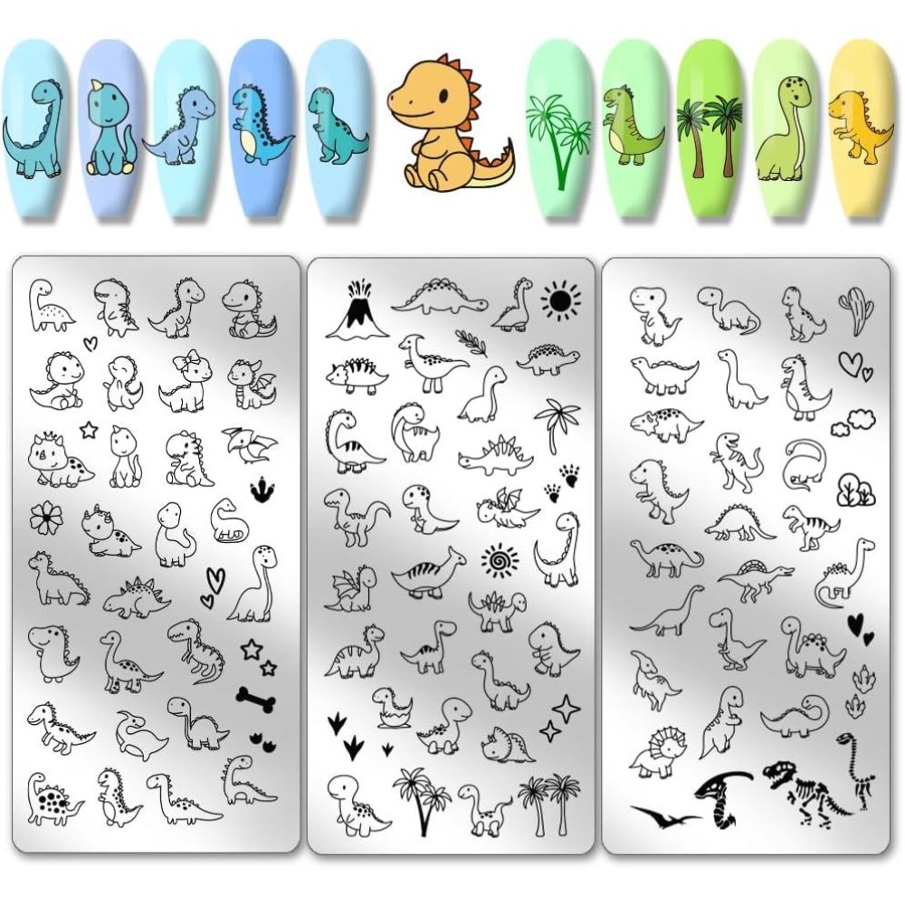 Nail Art Love - Набор из 3 трафаретов для стемпинга