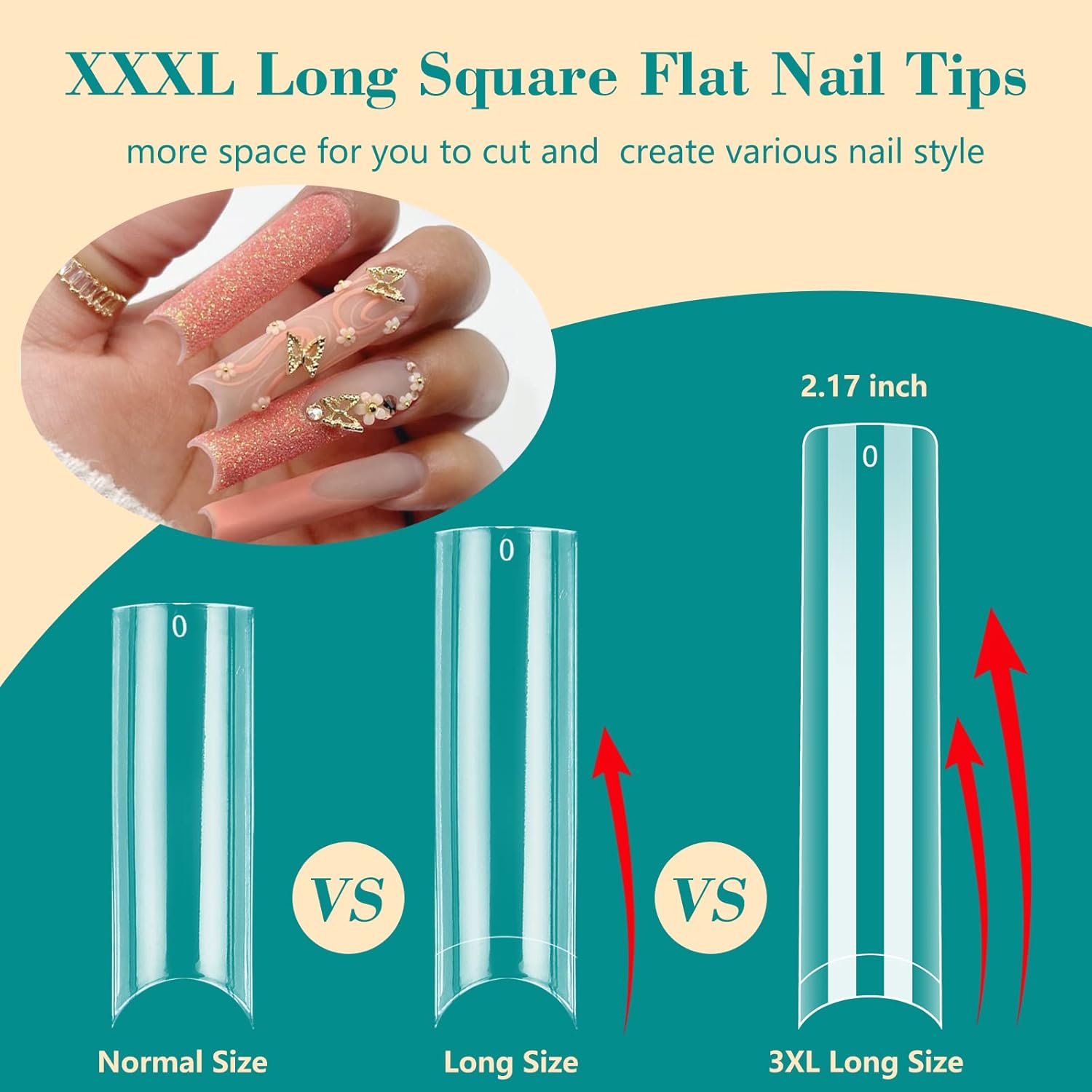 100 шт./кор. XXL, очень прямые – обзор и цена Nail Art Xxl