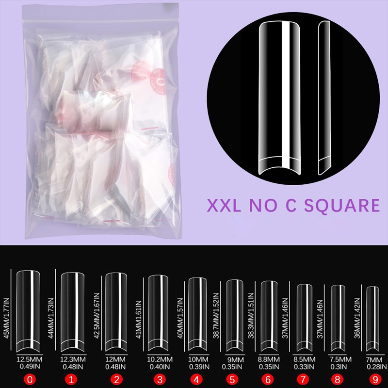 500 шт. XXL без C Curve Типсы  – обзор и цена Nail Art Xxl