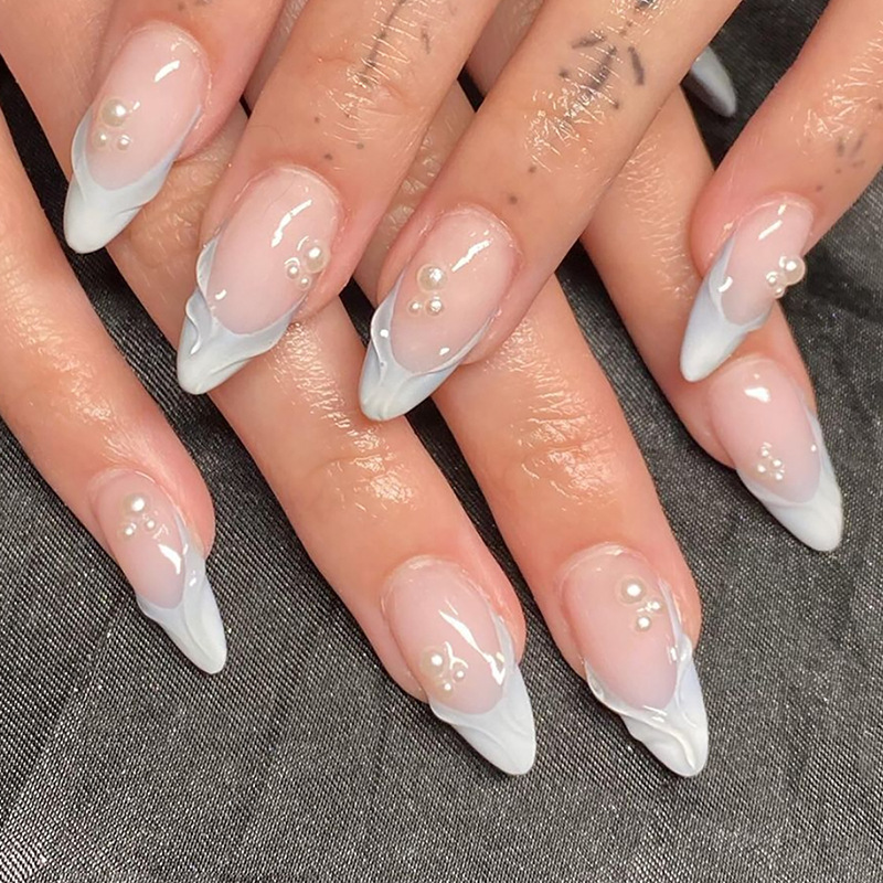 24 шт., простые зеленые францу – обзор и цена Nail Art Oval