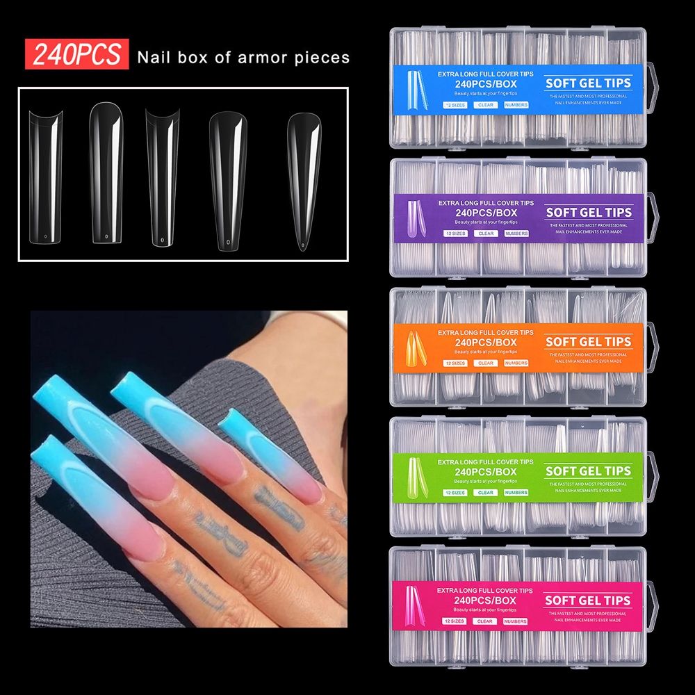 240 шт./упак. Прозрачные акрил – обзор и цена Nail Art Xxl
