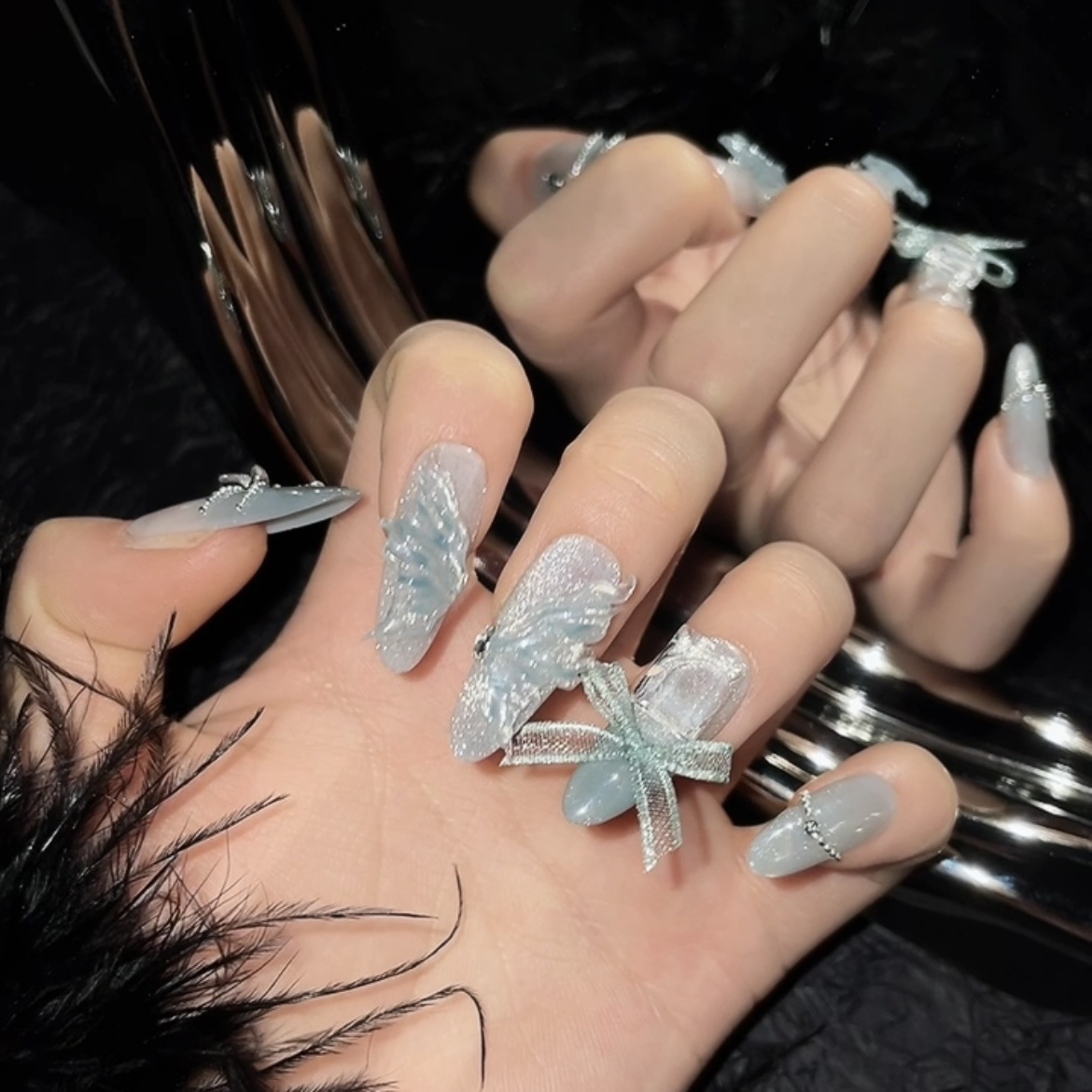 10 шт. Накладные ногти ручной  – обзор и цена Nail Art Oval