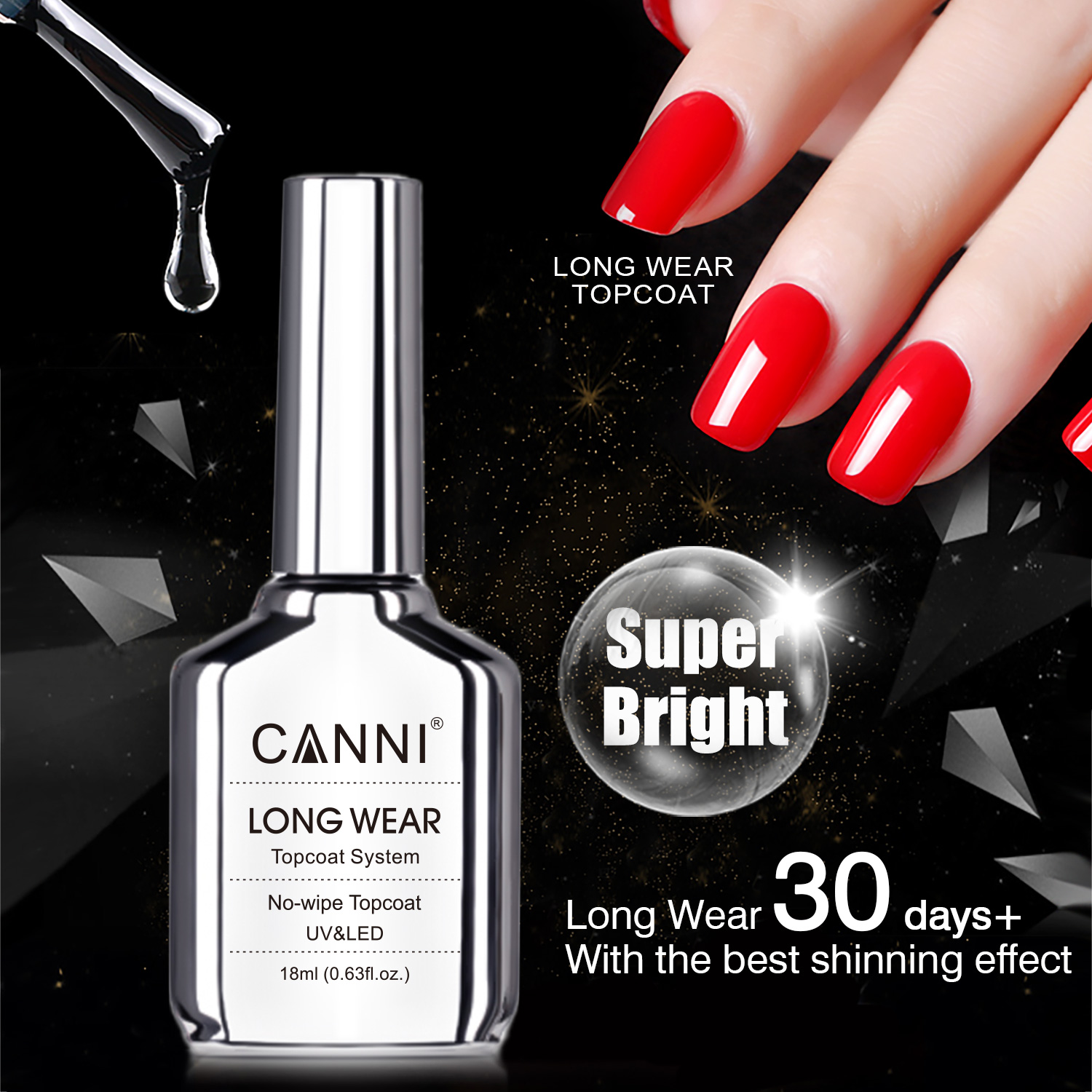 CANNI 18 мл TPO HEMA Free Гель – обзор и цена Peel Off Base Coat
