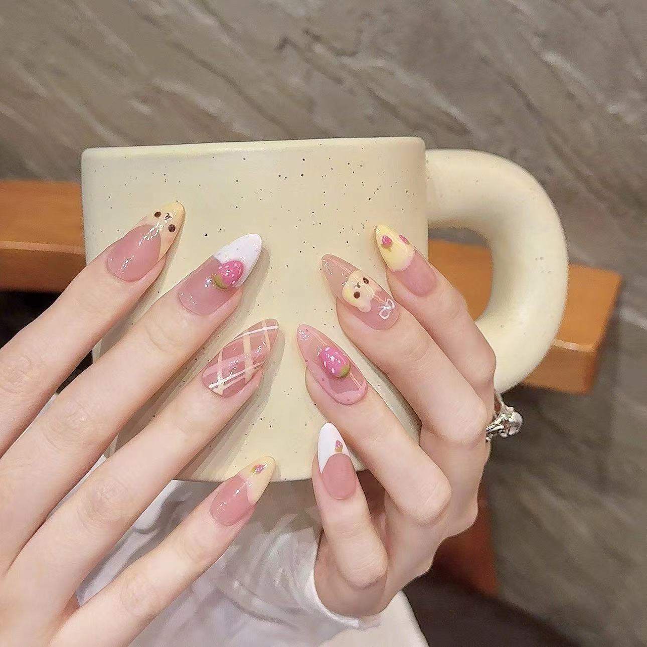 10 шт. Накладные ногти ручной  – обзор и цена Nail Art Oval