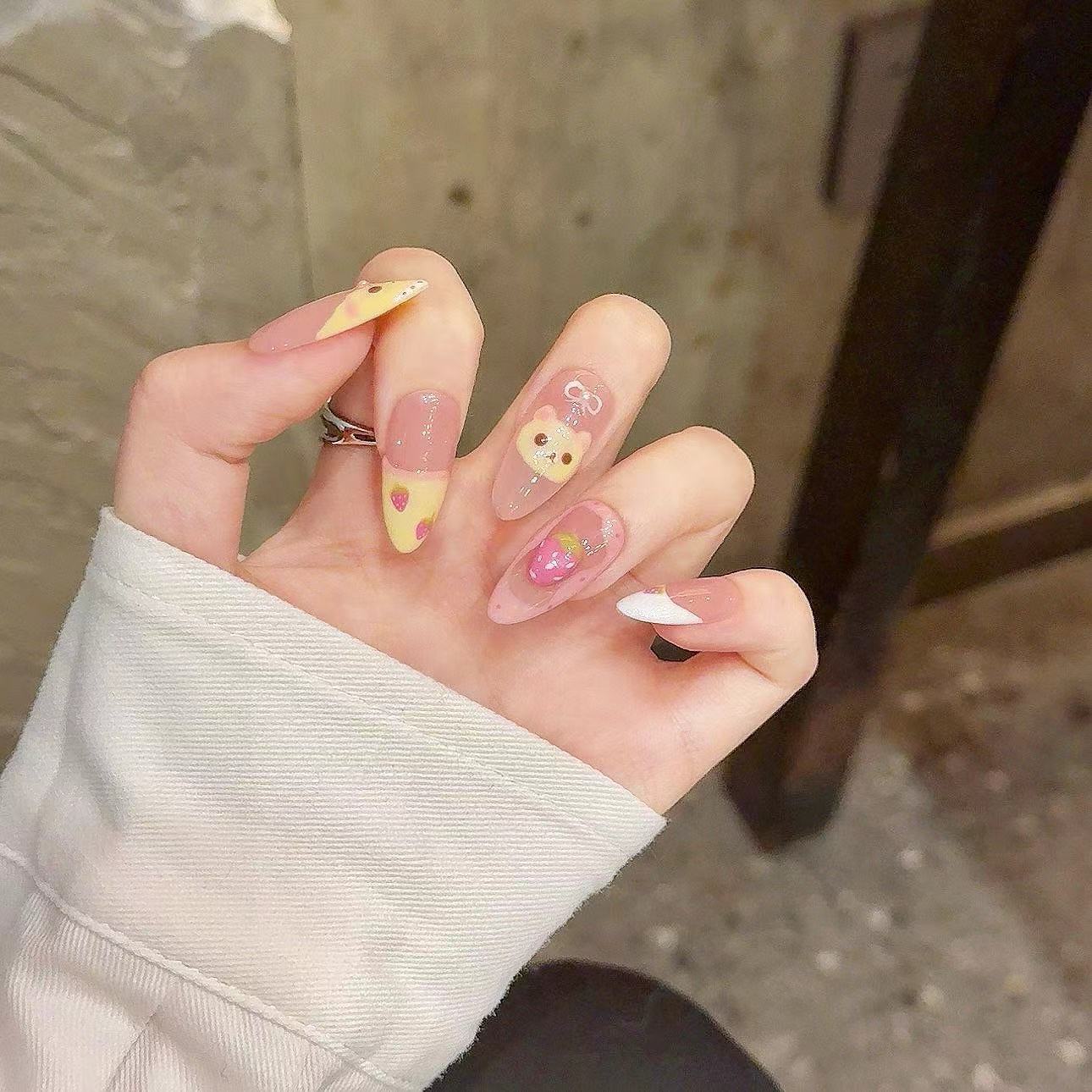 10 шт. Накладные ногти ручной  – обзор и цена Nail Art Oval